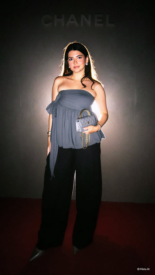 'Dhriti Mehra' in our Side Tie Top.