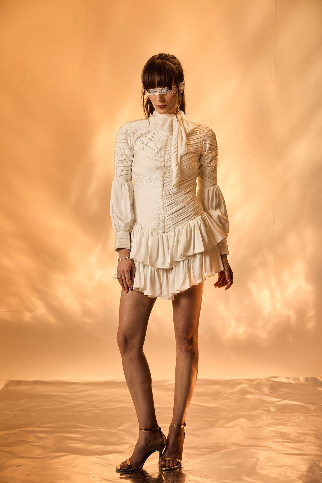 'Farhana Bhatt' in our White Swan Dress